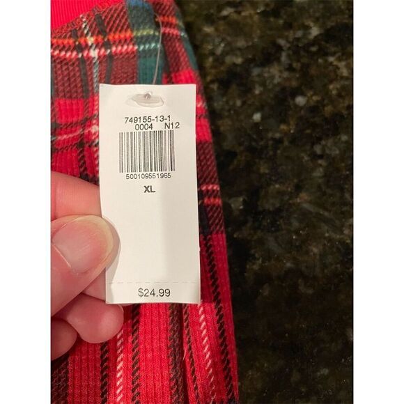 Old Navy Men's XL Tartan Plaid Pajama Leggings Elastic Waistband - Standard Size - Picture 2 of 6